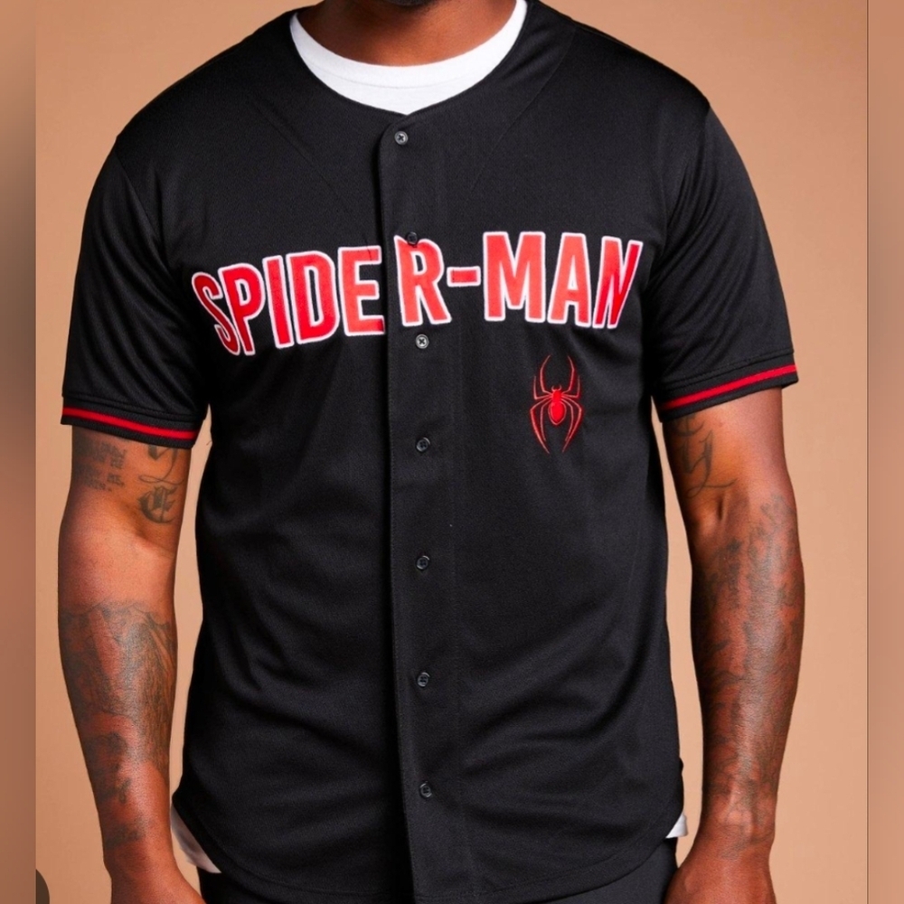 Marvel Spider-Man Miles Morales Baseball Jersey BoxLunch Exclusive Mens Sz XL - Picture 2 of 9